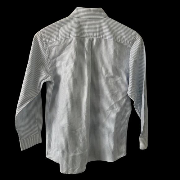 Vineyard Vines Girls Blue and White Pin Stripe Button Up Whale Shirt Sizโฆ - Picture 2 of 6